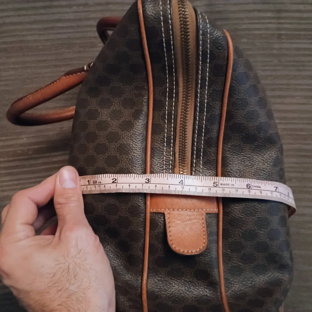 Vintage Celine Leather Macadam Boston Bag